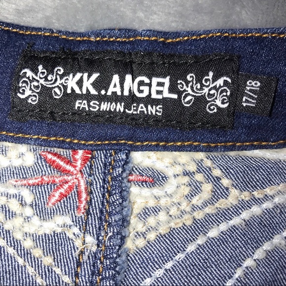 · KK.Angel · Skinny Jeans Embroidered 17/18 30x31 - Picture 7 of 8